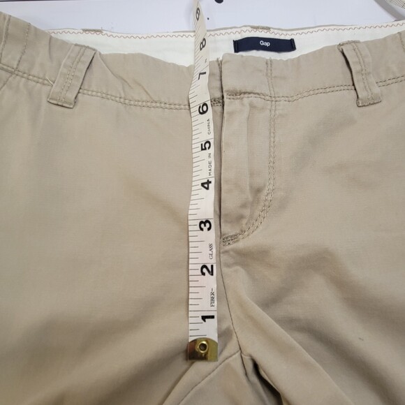 Gap khaki bermuda shorts flat front side stripe size 00 - Picture 9 of 16